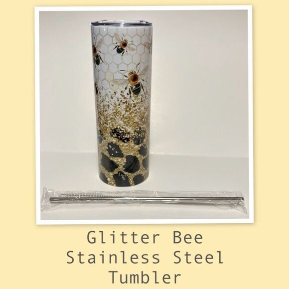 Glitter Bee Stainless Steel Tumbler - Picture 2 of 4